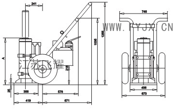 移動式架車機示意圖