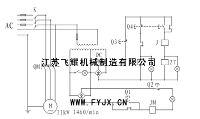 FY-GYJ-500型鋼絲繩壓套機(jī)電器原理圖